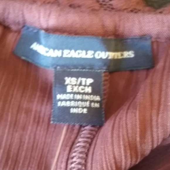 🌞 New American Eagle Camisole Burgundy Lace  XS - Picture 14 of 14